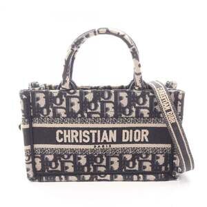 Christian Dior Dior BOOK TOTE Mini 2-Way Tote Bag/Handbag, Canvas, Women's, B...